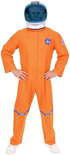 BlockBuster Costumes Custom Bundle Adult XL 46-48 Orange NASA Astronaut Space Suit Costume and Helmet Bundle