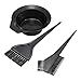 Pride 4pcs. Hair Dye Set Kit Black Salon Hair Coloring Dyeing Kit Brush Comb Bowl Hair Tint Mixing Bowl DIY Hair Set
