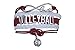 Volleyball Bracelet - Ideal Volleyball Gifts. Adjustable Charm Bracelet with Moveable Letters, Infinity Symbol & Silver Volleyball Charm by SportyBella. (Maroon/ White)