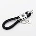 For Mercedes-Benz Logo Emblem Key Chain Key Ring Metal Alloy BV Style Black Leather Gift Decoration Accessories AMG (Black)