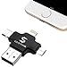 SD Card Reader,Portable Memory Card Readers, Flash Card Readers,Smart Card Readers,Flash Drive 8-in-1 USB C Micro USB OTG Adapter USB 3.0 PC,Android and Computer (Black-1)