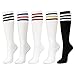 STYLEGAGA Women's Casual Knee High Socks (One Size : XS to M, Triple Stripe Asst-5P)