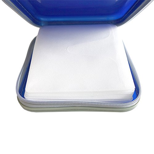 Second Generation 40 CD Case Stiff Material Hard CD/DVD Storage Container with New Double Sleeves for Your CD Album Road Trip Blue - Thumbnail 3