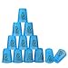 SEISSO Stack Cups, Stacking Cup Set Classic Stack Training Game Toys for Boys Girls Kids Stacking Cups with Carry Bag (12 Pack Blue)