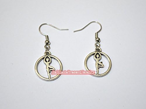 DelicatePresentJewelry Silver Om Earrings, Girlfriend Gift, Bridesmaids Gift, Yoga Jewelry, Silver Earrings, Spiritual Gifts，Om Jewelry