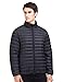 Puredown Men's Packable Goose Down Jacket, Black, Medium