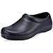 SensFoot Slip Resistant Work Shoes For Women/Men Lightweight Non Slip Black Chef Clogs (9 B(M) US Women/7 D(M) US Men) 