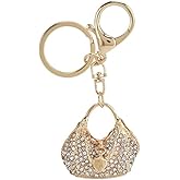 HEEPDD Luxury Rhinestone Handbag Shape Keychain, Crystal Purse Pendant Key Ring, Decorative Bag Charm for Women