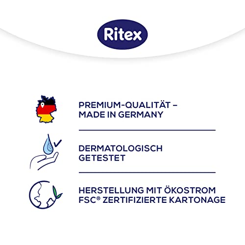 Ritex Hydro Sensitive Gel - Water-Based Lubricant Natural 2 x 50 ml, Massage & Lubricant Free from Preservatives, Fragrances and Dyes - Suitable for Condoms, Dermatologically Tested, Made in Germany