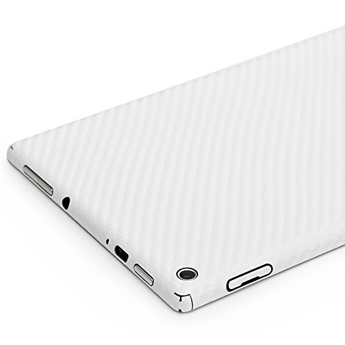 ArmorSuit MilitaryShield - Fire HD 8 Screen Protector (6th Gen - 2016 Release) + White Carbon Fiber Skin Back Protector w/ Lifetime Replacements - Front Anti-Bubble Ultra HD Shield