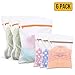 Set of 6 Laundry Mesh Bag for Delicates - (3 Large + 3 Small) for Hosiery, Stocking, Underwear, Bra and Lingerie