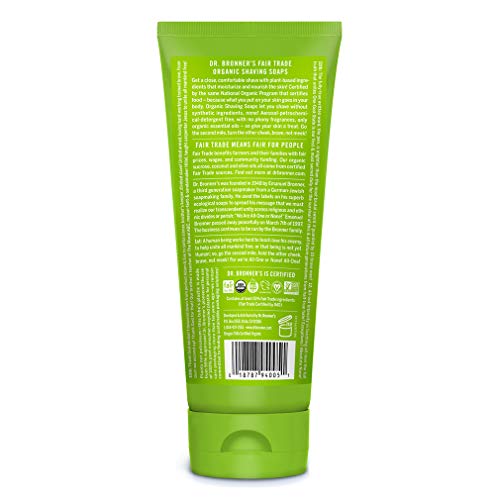 Dr. Bronner's Organic Shaving Soap (Lemongrass, 7 Ounce) Certified