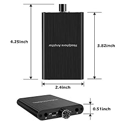 Headphone Amplifier with Bass Boost, Support 3.5mm