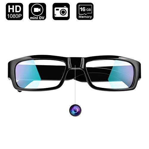 Camera Glasses, Digihero 1080P Hidden Camera Glasses, Real Full HD 1080P with Wide Angle Spy Glasses Camera Video with 16GB Card (Glasses Camera)