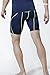 TSLA Men's Athletic Compression Shorts, Sports Performance Active Cool Dry Running Tights, Zero Shorts Navy & Yellow, Large