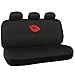9 Piece Red Kiss Mark Red Lips Low Back Seat Covers Set for CAR SUV VAN
