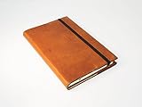 Leather Journal made of Horween Dublin leather Natural Color with Moleskine Classic Journal