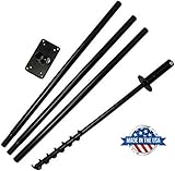 Erva 5 Piece Feeder Pole Set with Twist-in Ground Socket - Made in The USA
