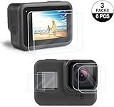 Screen Protector for GoPro Hero 8 Black, Rhodesy 6 PCS Tempered Glass GoPro Hero 8 Screen Protector Lens Protector Accessories