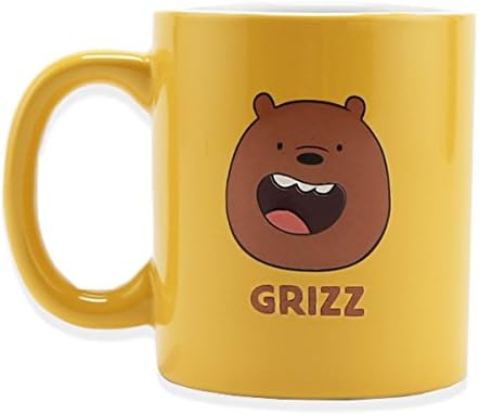 YBMBNC We Bare Bears Pottery Cup Ceramic Mugs (Grizz)
