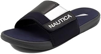 NauticaMen's Athletic Slide Sandal, Adjustable Straps, Comfort Slip-On (Regular & Wide Widths)