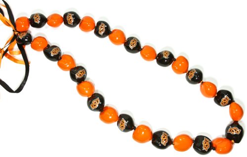 NCAA Oklahoma State Cowboys Go Nuts Kukui Nut Lei Necklace