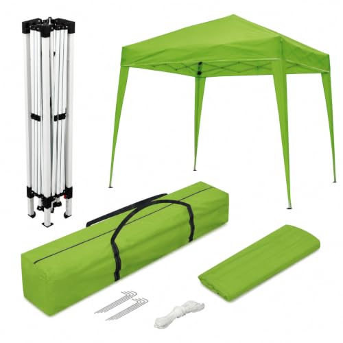 Faltpavillon 3x3 m Wasserdicht – Garten Pavillon Stabil – Klappzelt für Garten, Terrasse, Camping und Strand – Schnellaufbau – Mit Tragetasche (Grün)