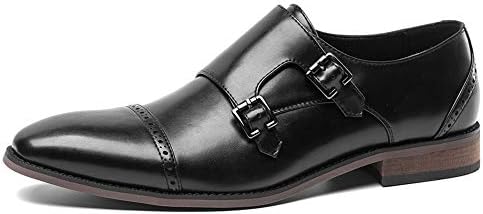 Men’s Casual Monk Strap Buckle Oxfords Dress Shoes
