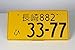 Custom Japanese License Plate - Embossed Characters - Customized Text - Yellow and White Background