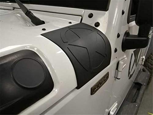 WYYINLI Hood Corner Guard Powder Coated Star Cowl Body Armor Cover for Jeep Wrangler Unlimited JK JKU 2007-2018Â 