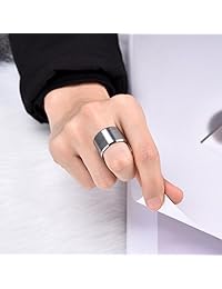 King Will Basic 15MM Wedding Band for Men Tungsten Carbide Engagement Ring Comfort Fit Beveled Edges Stepped Edges