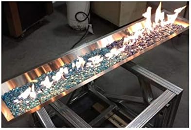 Outdoor Great Room CF-1264-DIY Rectangle Crystal Fire Ss Burner