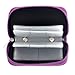 Memory Card Case, WOVTE Portable 8 Pages and 22 Slots SD SDHC MMC CF Micro SD Memory Camera Card Case Holder Pouch Zippered Storage Bag (Purple)
