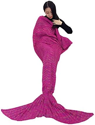 Bluexury Wonderful Mermaid Tail Blanket with Soft Material Cozy Cotton Vibrant Colors Perfect Gift for Women Warm Birthday Gifts
