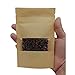 50pcs Sealable Bags,Brown Kraft Paper Bag Stand up Zipper Resealable Stand Up Food Grade Coffee Bags Pouches with Window,Biscuit Bag,Pastry Bag,Snack sub-Package(Pack of 50)