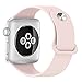 Band for Apple Watch 38mm, Guangzhi New Design (Metal Tuck Clasp Ouside/Correct Wearing Way in 4th Image) Soft Silicone Sport Strap Band for iWatch Series 1 / 2 / 3, Sport, Edition,38mm,Pink Sand