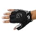 GEARONIC Cycling Bike Bicycle Motorcycle Glove Shockproof Foam Padded Outdoor Workout Sports Half Finger Short Gloves - Gray XL