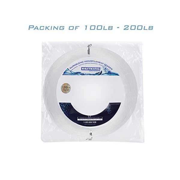 KastKing-DuraBlend-Monofilament-Leader-Line-Premium-Saltwater-Mono-Leader-Materials-Big-Game-Spool-Size-120Yds110M-Great-Substitute-for-Fluorocarbon-Leader-Line-ICAST-Award-Winning-Brand