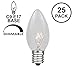 Novelty Lights 25 Pack C9 Outdoor Christmas Replacement Bulbs, Clear, E17/C9 Intermediate Base, 7 Watt primary