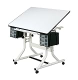 Alvin CraftMaster Art, Drawing, and Hobby Table White Base with White Top CM40-4-XB