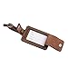 ONLVAN Executive Leather Luggage Tag with Snap Closure (Brown)