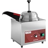 Kratos 3.5 Quart Hot Topping Warmer &amp; Dispenser with Heated Spout and Pump | Accepts #10 Cans. Countertop Stainless Steel Warmer &amp; Dispenser for Cheese, Hot Fudge, Caramel Sauce. 120V (29M-008)