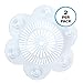 SlipX Solutions Stop-A-Clog Drain Protectors Trap Hair, 2 Hair Catchers Per Package (Plastic, 5 inch Diameter, Clear)