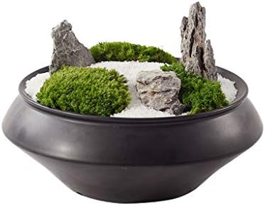 フェイクプラント 新中国の人造石盆栽シミュレーション緑の植物 サイドキャビネットティールームソフトモス人工鉢植えの装飾品 ホームホテル人工プラントシミュレーション草 造花 Pr365 Hr