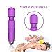 Feeke Personal Powerful Vibrate Wand Massager with 20 Magic Vibration Modes, Whisper Quiet, Waterproof, Handheld, Cordless for Neck Shoulder Back Body Massage, Sports Recovery & Muscle Aches(Purple)
