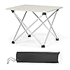 COSTWAY Aluminium opvouwbare campingtafel 35 x 40 x 32cm, lichtgewicht klaptafel aluminium tafel, oprolbare…