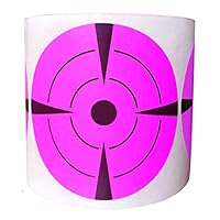 Yuyangnengy Shooting Target Stickers-Bulleye Target Sticker 250/Roll,High Visibility Premium Grade Self-Adhesive Sticker Paper Roll for Long & Short Range Shooting