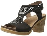Dansko Women's Deandra Heeled Sandal, Black Nubuck, 38 EU/7.5-8 M US