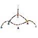 Onpiece Colorful Beaded Wood Bird Cage Swing Toy Parrot Finch Cage Perch Hanging Chew Toysthumb 1