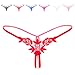 FasiCat Women G String Thong Panties Sexy Pearl Lace Leaves Briefs Underwear